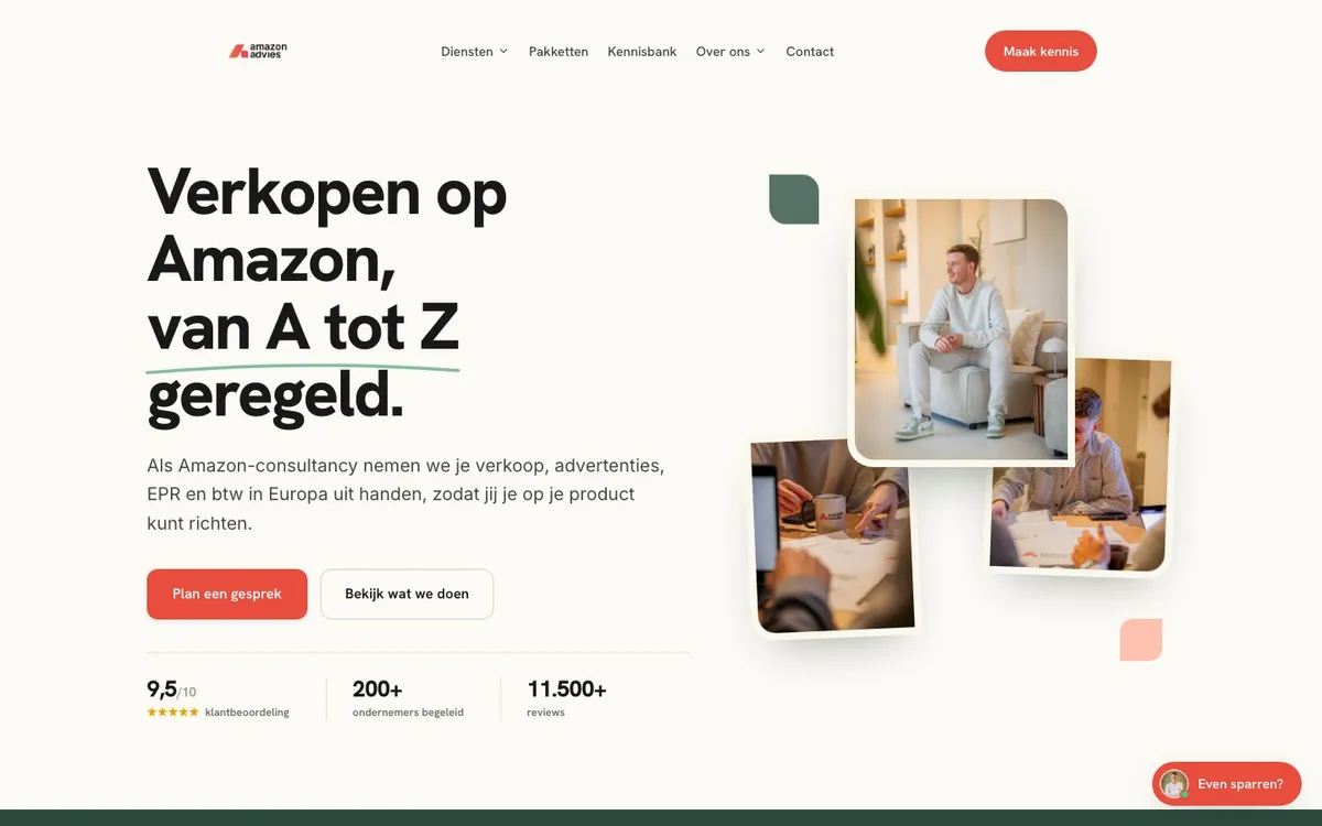 De website van Amazonadvies